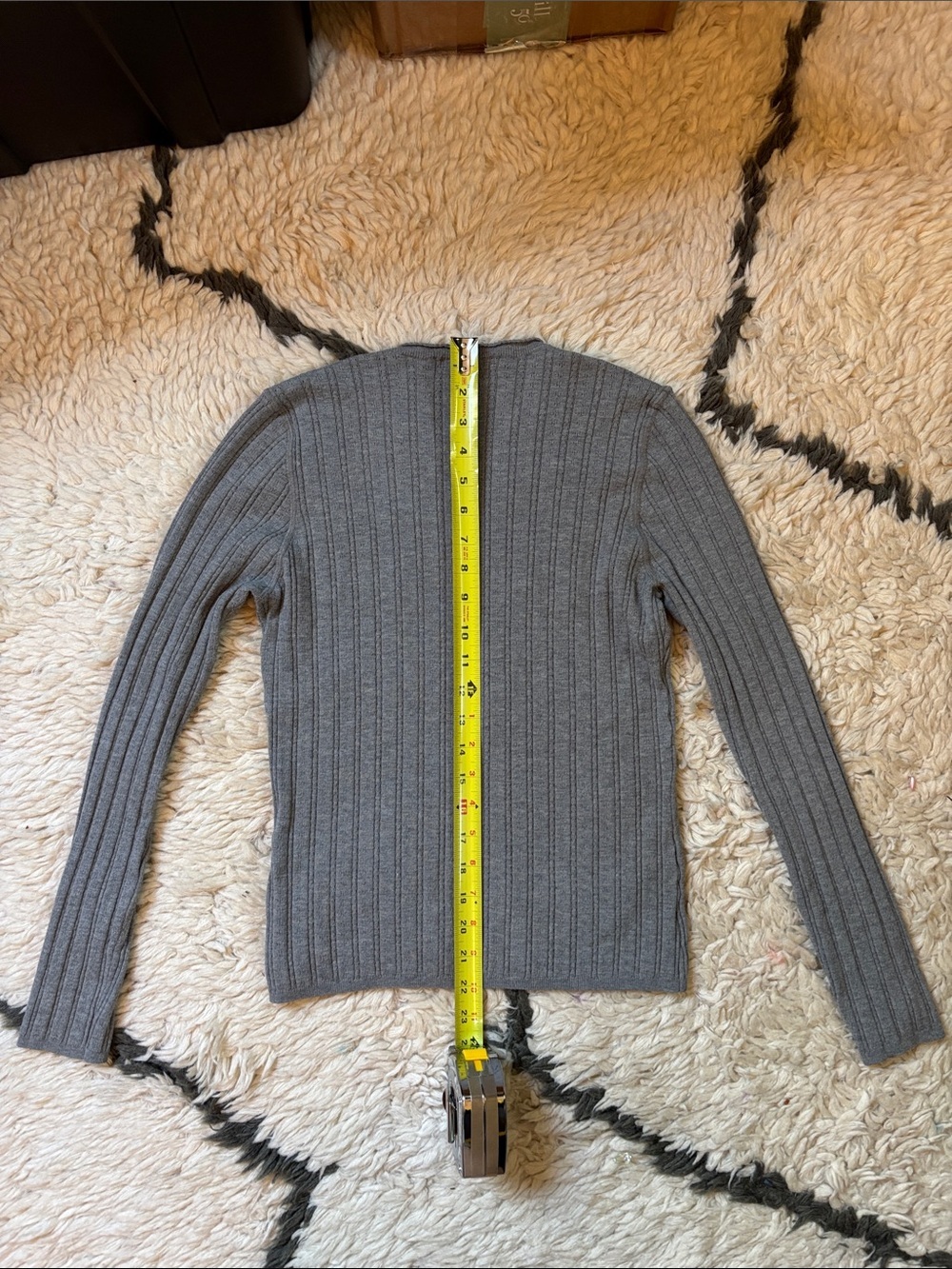 Doen Light Gray Ribbed Button-Front Top - Picture 13 of 17